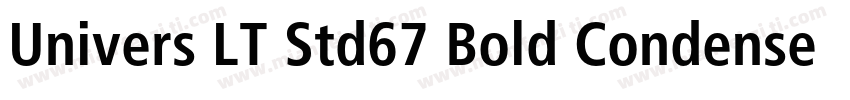 Univers LT Std67 Bold Condensed 24字体转换
